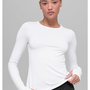 Alo Yoga - Alosoft Finess Long Sleeve - White Size Small